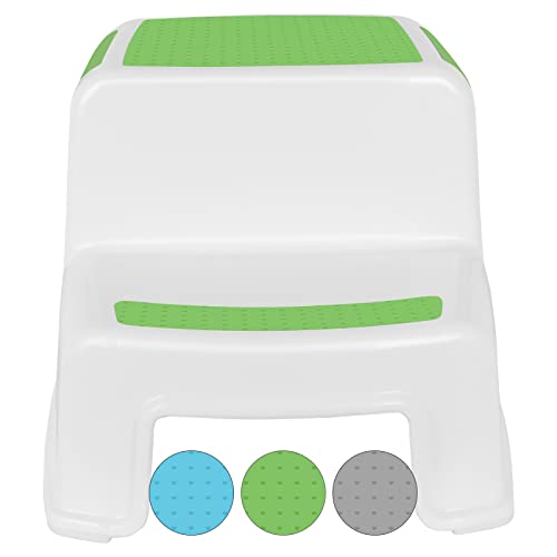 Marche Pied Enfant, Escabeau Enfant, Petit Tabouret Plastique, Marchepied 2 Marches Antidéparant en Bas âge pour Apprentissage de la Propreté / Salle de Bains / Cuisine Cover