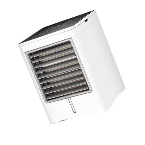 Hamwesh Aire Acondicionado Portátil, Control Táctil USB, Temporizador de 3 Velocidades, Mini Enfriador de Aire Personal, Enfriador de Evaporativo con Caja de Hielo para Habitación, Tienda, Dormitorio,