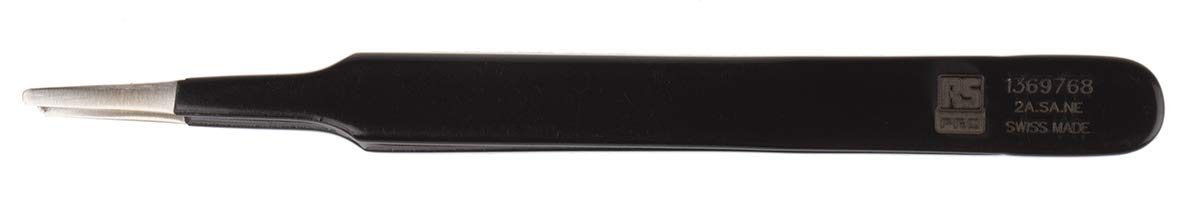 RS PRO 2A.SA.NE pęseta ze stali nierdzewnej, 120 mm, antymagnetyczna, zabezpieczona przed ESD