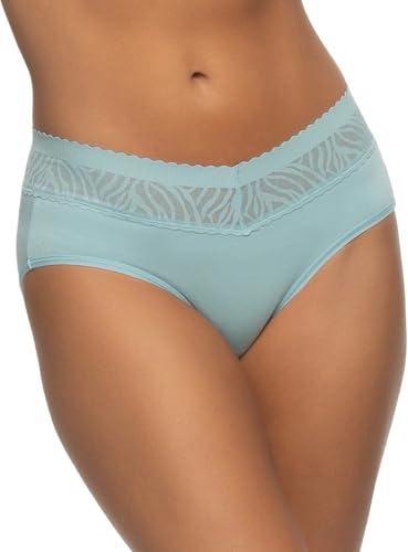 Image of Felina Womens 5 Pack Stay In Place Mid-Rise Lace Hipster