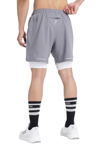 Image of FUAARK 2 in 1 Compression Shorts for Men for Gym, Sports, Running & Cycling Activities with Pocket