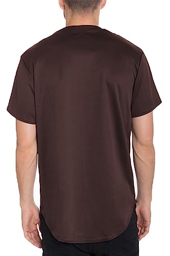 WEIV GEAR Camiseta de béisbol para hombre de manga larga con botones, uniforme activo de equipo miniatura 3