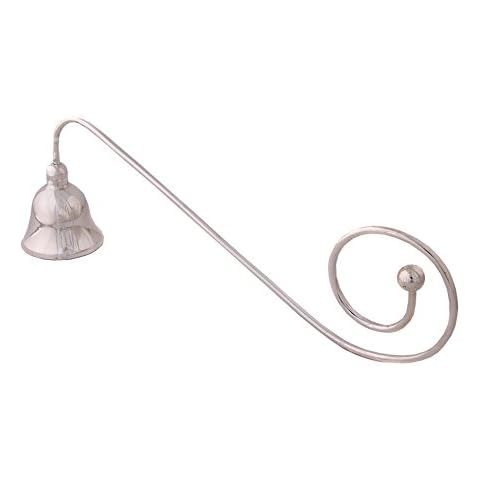 Grehom Candle Snuffer Silver - Long Handle; Made of solid brass; Beautiful Gift Cover