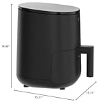BELLA 3 Qt Touchscreen Air Fryer Oven and 5-in-1 Multicooker with Removable NonstickDishwasher Safe Crisping Tray and Basket, 1400 Watt Heating System, Matte Black