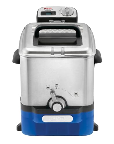 Tefal Oleoclean Pro Inox & Design Fritteuse, 2300W, Kapazität 1,2 Kg, Herausnehmbarer Ölbehälter, Automatische Öl/Fett Filterung, Timer, Thermostat, 3.5 L, Friteuse schwarz, Edelstahl, FR8040 – Bild 4