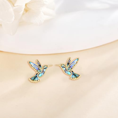 Image of Animal Stud Earrings 925 Sterling Silver Elephant /Unicorn /Chicken /Flamingo /Highland Cow /Hummingbird Earrings Animal Jewelry Gifts for Women