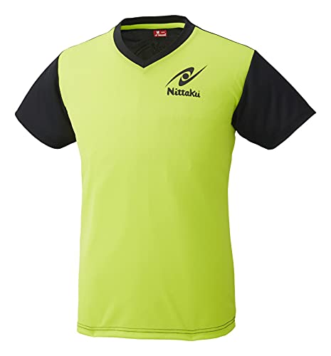 ニッタク 卓球 男女兼用 ウェア 練習用 Vネック Tシャツ 4 半袖 NX-2090 ライトグリーン 3S