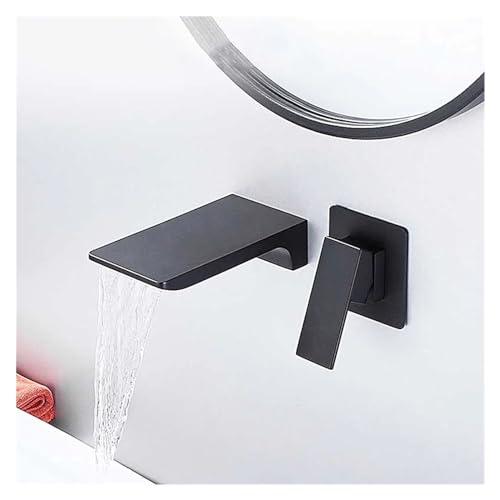 Grifo de lavabo cascada de pared para ganar espacio en encimeras estrechas 4