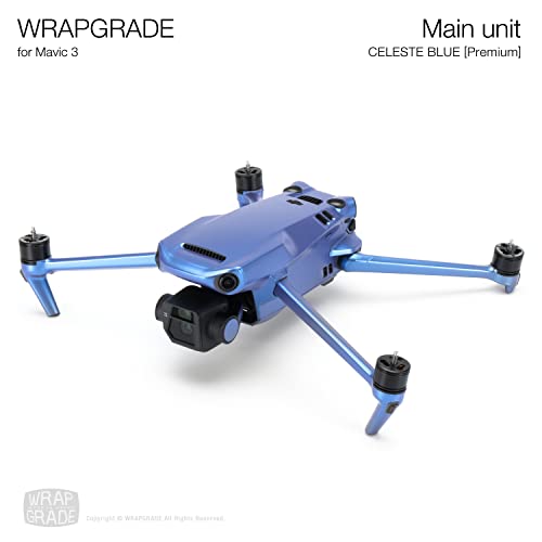 Image of WRAPGRADE Full Skin Stickers for DJI Mavic 3 / Mavic 3 Classic (Celeste Blue)