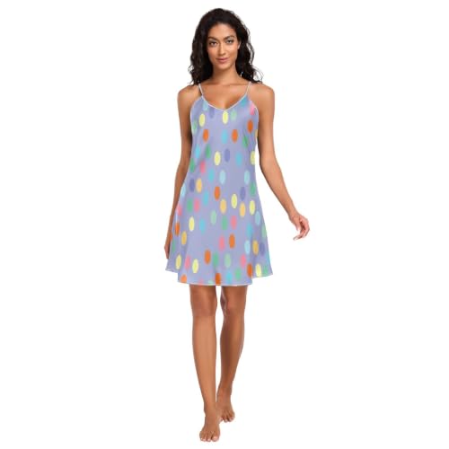 Chemise de nuit à pois colorés pour vos soirées d'été