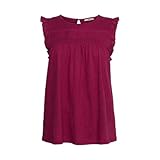 Überschnittene Schultern ESPRIT Damen 053EE1K314 T-Shirt, 650/DARK PINK, S
