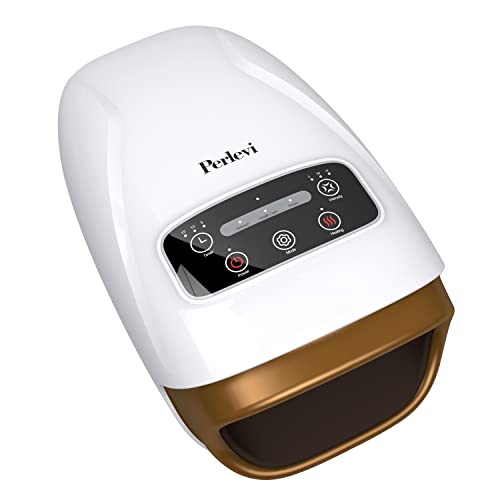 PERLEVI Electric Hand Massager Machine for Arthritis and Carpal Tunnel, Cordless Hand Massager with Heat and Air Compression, for Wrist, Plam, Fingers Pain Relief (11.2*6.9*4.4 inch)