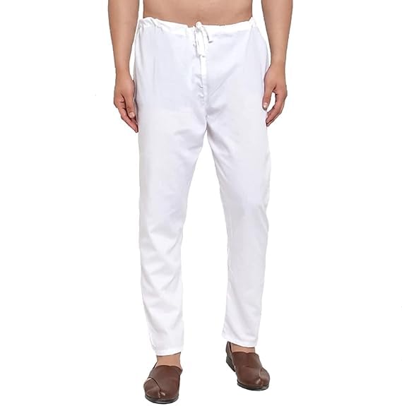 cosmic trends White Casual Aligarh Pyjamas for Men, 100% Cotton-picture-28