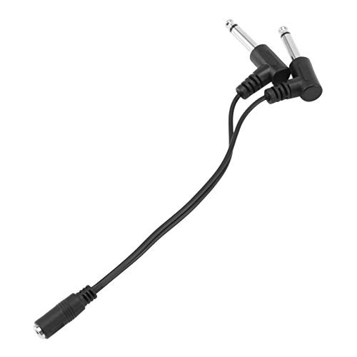 Adaptador Y audio 3.5mm stereo hembra a 2x 6.35mm mono macho miniatura 6