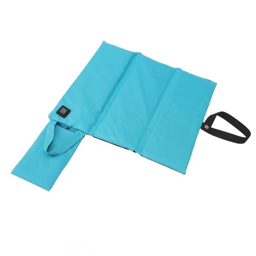 Alomejor Coussin de Siège Chauffant USB Léger, Coussin Chauffant Pliable à Température Réglable pour Le Camping (Green)