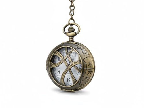 Image of Vintage Quartz Pocket Keychain for Men & Women - Classic Retro Antique Style Anime Marvel Super Hero Timepiece, Decorative Accessory for Bags and Backpacks.