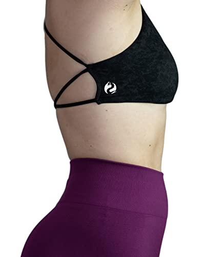 AUROLA Women's Light Support Backless Criss Cross Sports Bra for Gym and Yoga