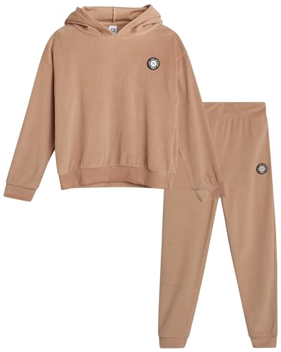 RBX Girls Sweatpants Set - 2 Piece Velour Pullover Kids Cute Hoodies Sweatshirt and Jogger Sweatpants Tracksuit Set (7-12)