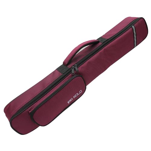 Dynwave Capa de saxofone soprano para clarinete, bolsa de transporte à prova d'água, alça de ombro, zíper reto, capa de saxofone soprano para palco ao ar, Vinho vermelho