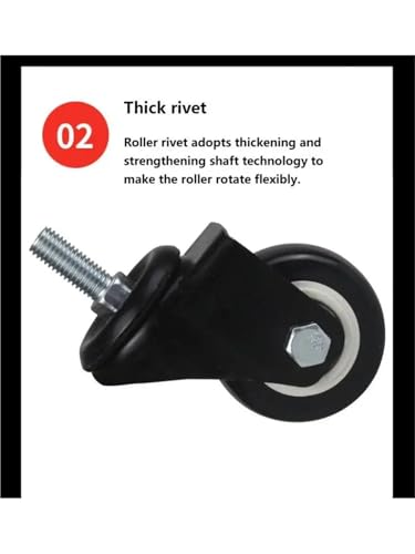 Roulettes pivotantes anti-trace pour stopper les vibrations d'établi - 5