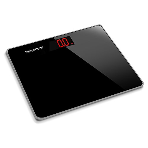 Neloodony Échelle de Graisse corporelle, Échelle de Poids numérique numérique, Échelle de Salle de Bain électronique - Mesure Le Poids corporel