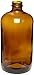 Kimble Type III Soda-Lime Glass Amber Round Narrow Mouth Bottle without Cap, Capacity 4oz (Case of 80)