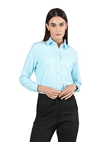 Image of CHKOKKO Women Solid Polycotton Regular Formal Shirt