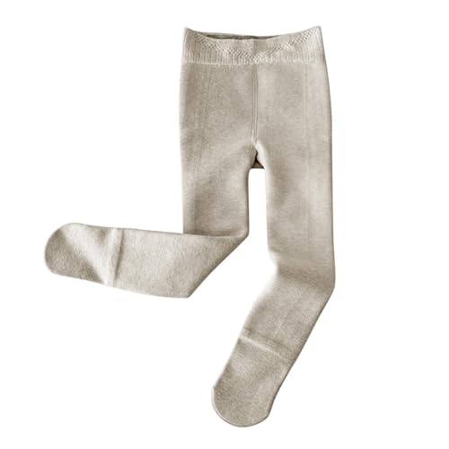 Toddler Kids Baby Girls Fleece Leggings Cotton Lined Warm Leggings Knitted Stretchy Basic Tights Fall Winter