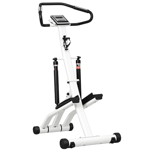SPORTNOW Stair Stepper für Home Gym klappbar mit LCD-Bildschirm, Herzfrequenzsensor,...