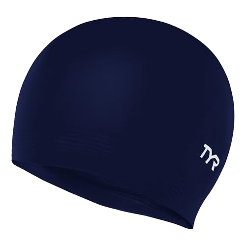 TYR Mens Black Swim-caps, Navy