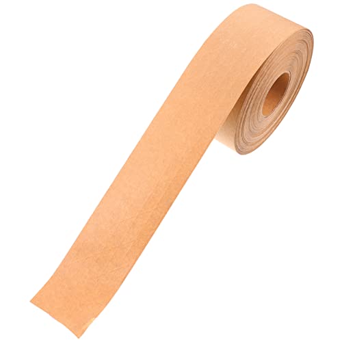 STOBOK 1 Rollo cinta de papel kraft cartulina pegajoso papel de embalaje cinta de tela industrial double sided tape waterproof tape suministro de embalaje cinta adhesiva de papel Coffee