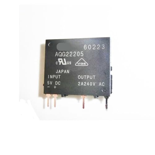 Relé AQG22205 DC5V evita sobrecargas en circuitos de 2A con este pack de 4PIN y 5 unidades