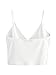 SheIn Women's Casual V Neck Ribbed Knit Overlap Front Crop Cami Top White Medium