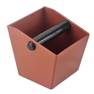 Yopeissn Espresso-Abklopfbehälter 800 ml Braun Quadratisch