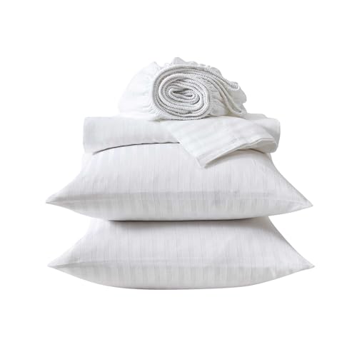 Parure de lit en coton lisse texturé avec drap-housse Vera Wang