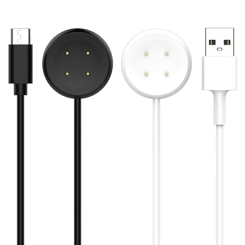 Threeeggs 2 Pack Charger for Google Pixel Watch 3 / Pixel Watch 2, USB-A + Type-C Magnetic Charging Cable 3.3ft/100cm, Charge Cord for Google Pixel Watch2 Smartwatch