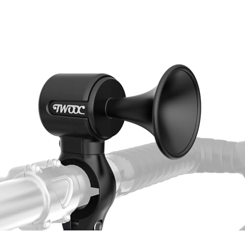 BSSOK Electric Bike Horn for Adults/Kids, 120dB Loud Electronic 300mAh Rechargeable Bicycle Bell 1 Sound Mode IPX5 Waterproof Fit for 22.2/25.4/31.8mm Handlebar