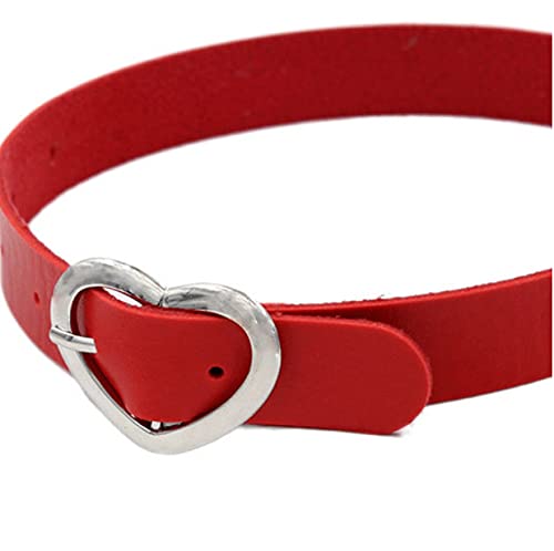 Vrouwen Sexy Gothic Kraag Ketting Pu Leer Hart Lock Punk Kraag Ketting Vrouwen Cosplay Party Hip Hop Punk Sieraden Maat Verstelbaar - Afbeelding 4