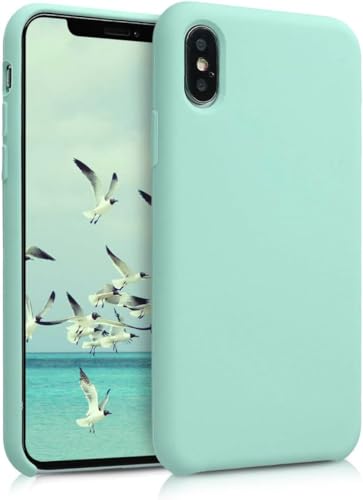 COVALT® Funda de Silicona para iPhone XS MAX [Turquesa] | Interior de Microfibra | Extra Suave Premium | Super Resistente