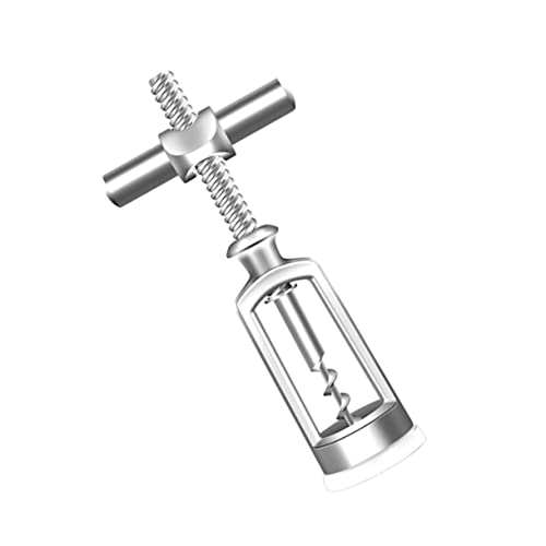 Generic Wine Opener Bottle Opener Multifunctional Beer Screw Lid Remover Corks Old Fashioned Bottle Openers Wine Decanter Chain Puller Corker Bar Accessories Silver Zinc Alloy