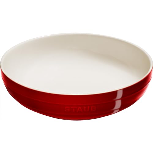Staub Ceramic 11.5-inch Shallow Serving Bowl - Cherry