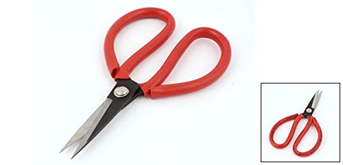 Amazon.co.jp: uxcell はさみ ストレートブレード 金属 ゴム 赤 12cm