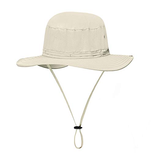 levliong Sun Hat UV Protection Summer Beach Hat Safari Boonie Hat Foldable Fishsing Hat Waterproof Walking Trekking Hiking Hat Adjustable Chin Strap