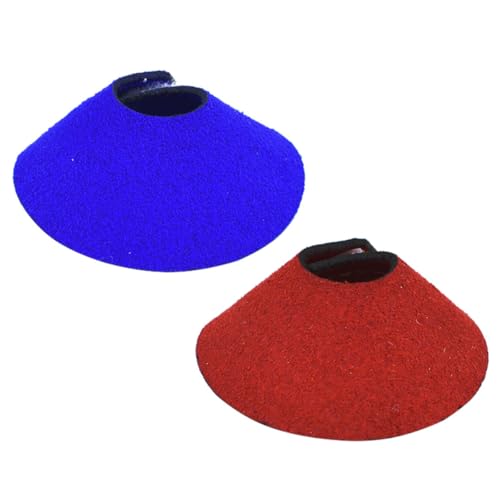 2pcs Parrot Protective Collar Anti-bite Neck Cone for Birds, Red and Blue, Bird Health Supplies