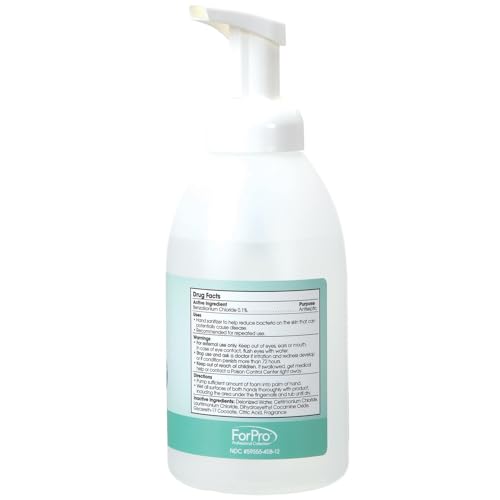 Image of ForPro Alcohol-Free Foaming Instant Hand Sanitizer, 20 Fl Oz (Pack of 6) - Moisturizing, Dye-Free Formula, Eucalyptus Tranquility Scent