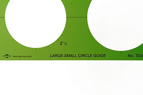 Image of Alvin, Circle Guide Template, 46 Circles, 8.625 inches x 11.125 inches x .030 inches
