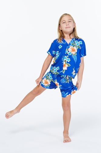 Image of Boys' Aloha Shirt Cabana Set in Signature Prints | Button Front Shirt; Soft Rayon Fabric; Signature Tropical Prints; Lightweight Comfort; Vacation Ready