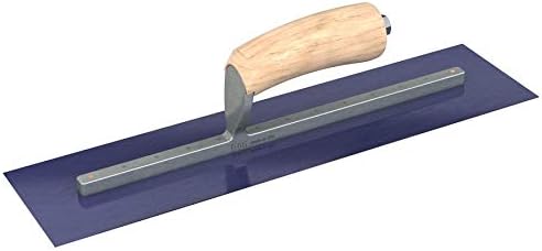 Bon Tool Co. 66-184 Square Finish Trowel, Blue Steel, 20 x 4, Wood