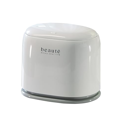 Image of Mini Countertop Trash Can, Waste Can with Press Type Lid, 0.5 Gallon /1.5 Liter Wastebasket Trash Can Dispenser, Mini Bin for Bathroom Vanity,Coffee Table (White)