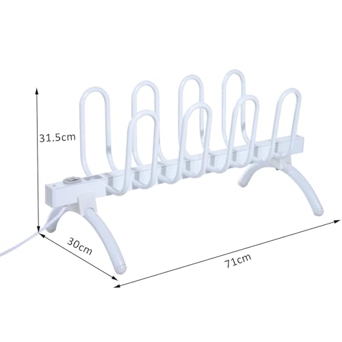 Secador eléctrico de calzado para 4 pares, blanco miniatura 2